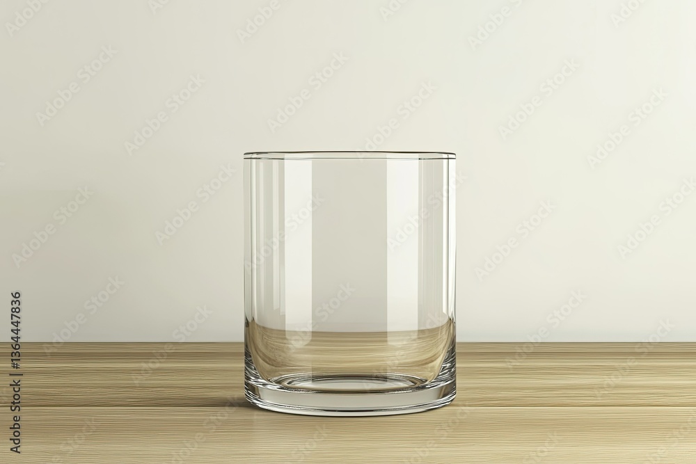 Poster ultra quality image of empty glass poster on light background mock up 3d rendering