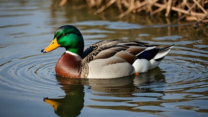 duck on the water