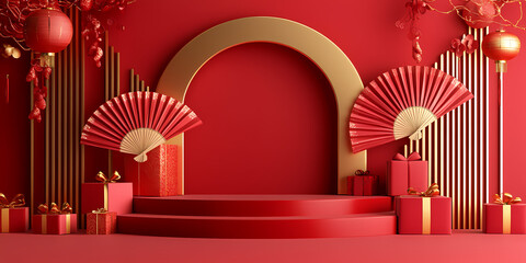 Chinese New Year Festive Scene