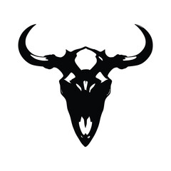Fototapeta premium skull of goat black vector