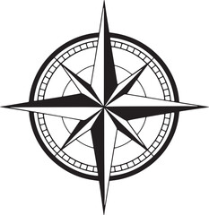 compass black silhouette vector, Simple silhouette Design vector icon with white background 
