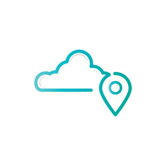 Cloud with a location pin