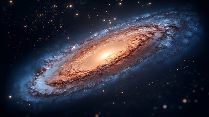 Obraz premium Spiral galaxy in deep space. (38)