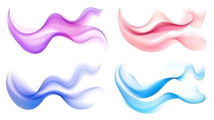 Abstract Colorful Wave Set.