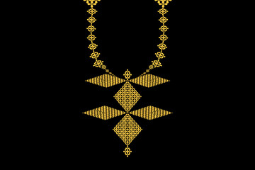 Ethnic necklace pattern,modern fine art design.