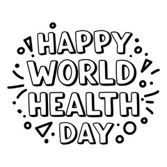 Happy World Health Day graphic