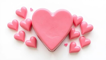 Fototapeta premium Pink Heart-Shaped Treats