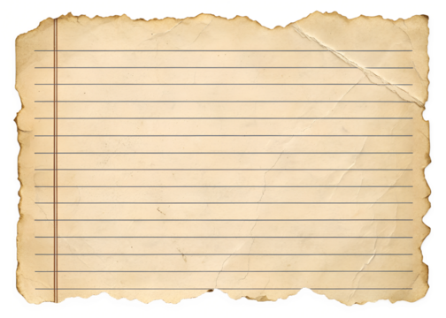 torn lined notebook paper sheet isolated on white background png