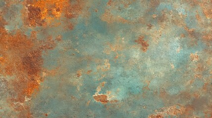Rustic Teal and Orange Mottled Texture Background