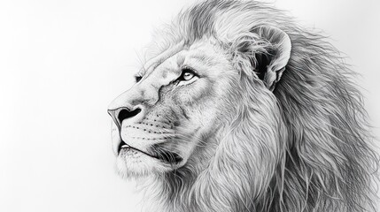 Majestic Lion: A Penciled Portrait of Pride