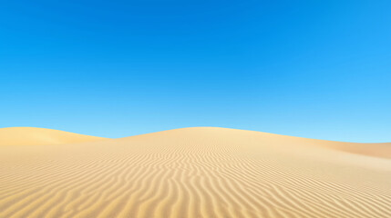 Naklejka premium Serene Desert Landscape Under Clear Blue Sky