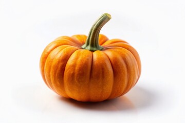 Obraz premium Jack-be-Little Pumpkin, Miniature Gourd, Small Orange Pumpkin Isolated on White Background