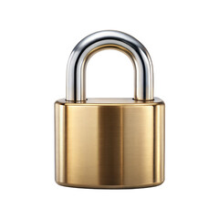 Fototapeta premium Padlock isolated on transparent background.