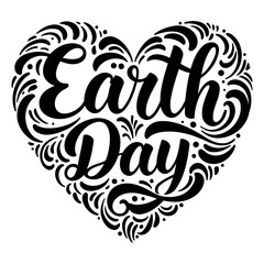 Heart-shaped Earth Day graphic, ideal for marketing