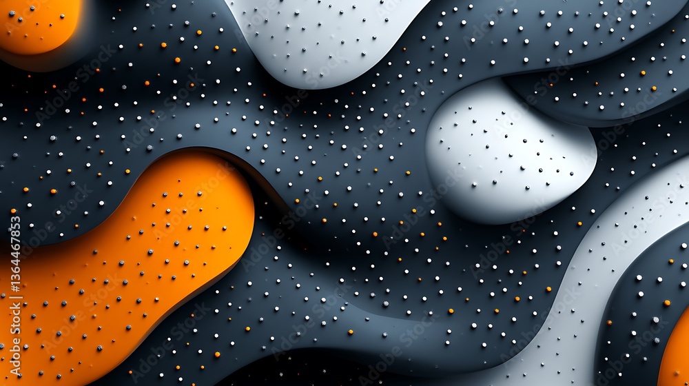 Poster abstract 3d wave pattern design.