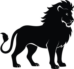 Lion Silhouette Vector Design – Majestic Big Cat Icon
