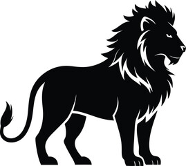 Lion Silhouette Vector Design – Majestic Big Cat Icon