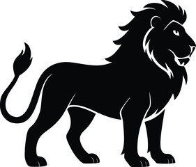 Lion Silhouette Vector Design – Majestic Big Cat Icon
