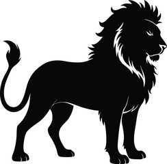 Lion Silhouette Vector Design – Majestic Big Cat Icon