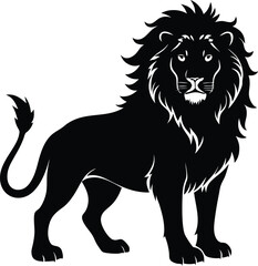 Lion Silhouette Vector Design – Majestic Big Cat Icon