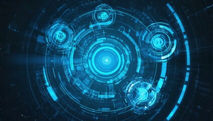 Obraz premium Futuristic digital interface