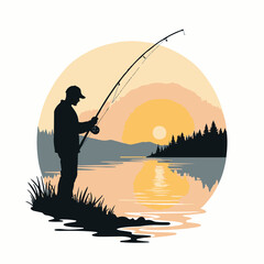 Fishing Silhouette Vector Bundle
