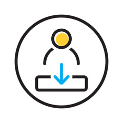 Vector multi color icon for Log in