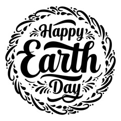 Obraz premium Stylish Happy Earth Day graphic