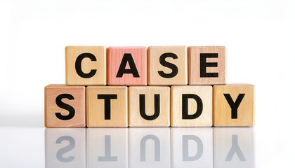 Wooden blocks displaying the phrase 'Case Study' for educational or professional use in business presentations.