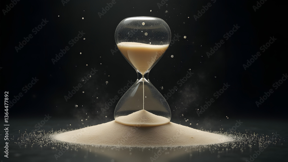 Poster holy weapon hourglass where sands transform into blessed projectiles within an exorcised steel frame