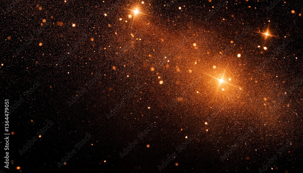 Poster a mesmerizing display of sparkling particles against a dark background, evoking a sense of wonder an