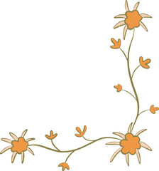 Fototapeta premium Decorative Leaf Corner Ornament