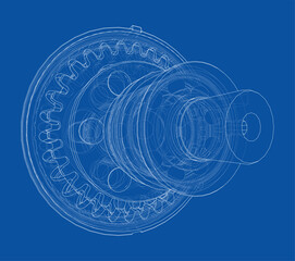 Wave Reducer. Vector illustration, 3d render