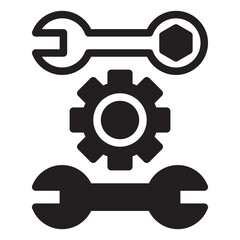 Obraz premium Wrench Tools Solid Black