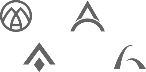 A monogram vector logo, Alphabet A logo, A letter sign vector