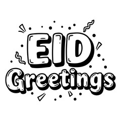 Eid Greetings graphic, suitable for marketing