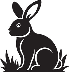 rabbit silhouette vector