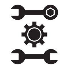 Obraz premium Wrench Tools Glyph