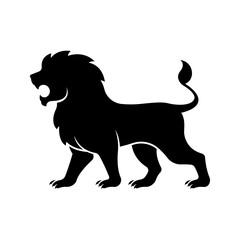 Lion standing icon isolated on white background.
