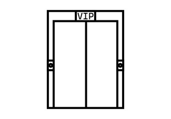 Icono negro de ascensor para personas vip