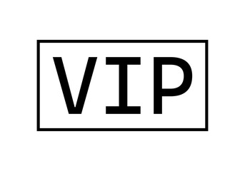 Icono negro de cartel de VIP o persona muy importante