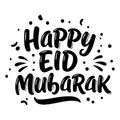 Fototapeta premium Happy Eid Mubarak graphic for marketing