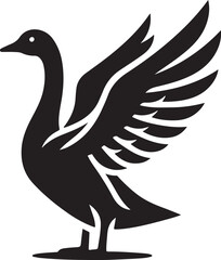 silhouette of a goose