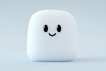 Cute, simple, white cartoon character (1)