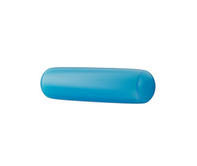 3D Glossy blue minus symbol with a modern, sleek and minimalistic design. 3d illustration