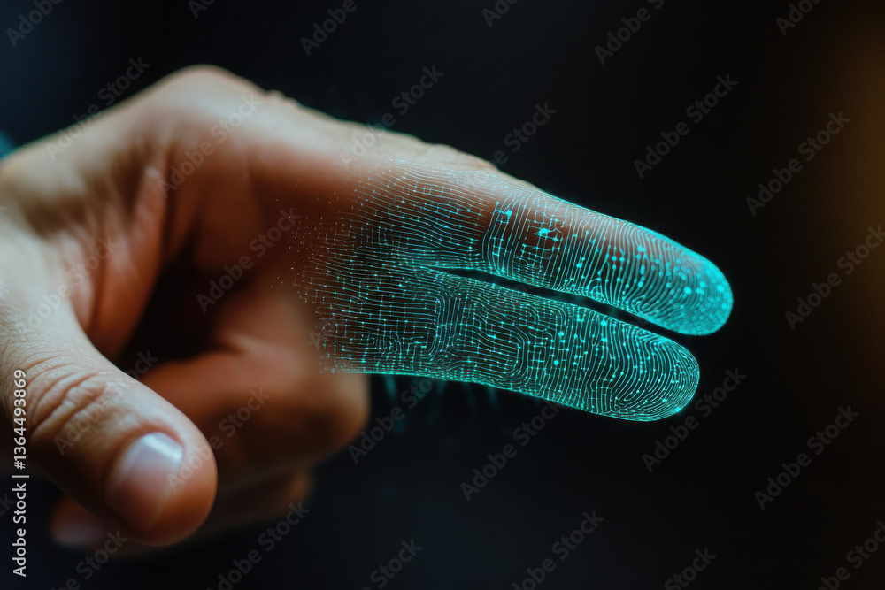Poster cyber security network and data protection concept businessmen may access security and identify big 