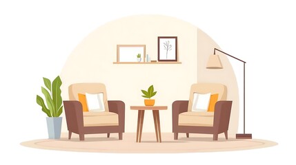 Cozy Living Room Interior Design. (3)