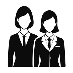 Avatar Silhouette Icon Set Multiple Male and Female Avatar Profile Icons Black Silhouette and Outline User Icons Featuring Two or Three Figures for Corporate Social Media and Web Design