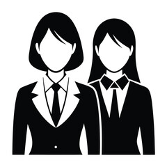 Avatar Silhouette Icon Set Multiple Male and Female Avatar Profile Icons Black Silhouette and Outline User Icons Featuring Two or Three Figures for Corporate Social Media and Web Design