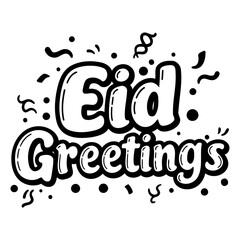 Stylish Eid Greetings design.